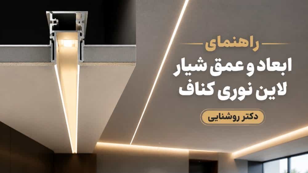 راهنمای سایز و عمق شیار انواع پروفیل لاین نوری کناف