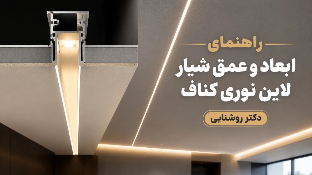 راهنمای سایز و عمق شیار انواع پروفیل لاین نوری کناف راهنمای سایز و عمق شیار انواع پروفیل لاین نوری کناف